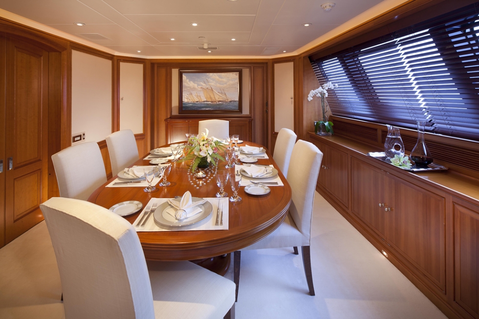 Italian yacht dining room