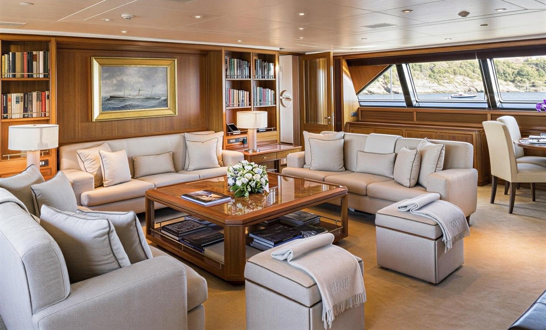 Yacht interior decor and design by Artistic Interiors