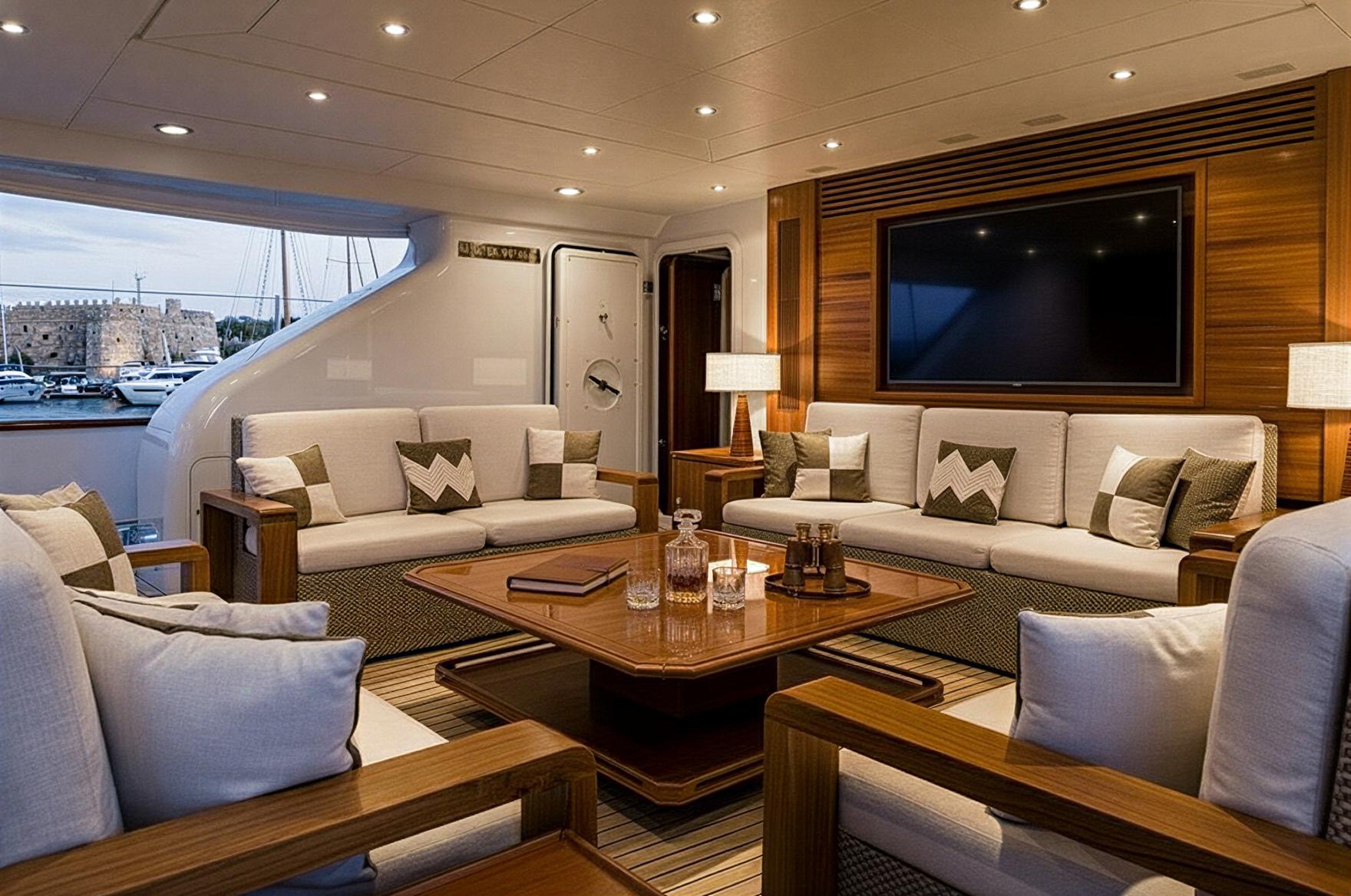 Custom teak furniture for yachts